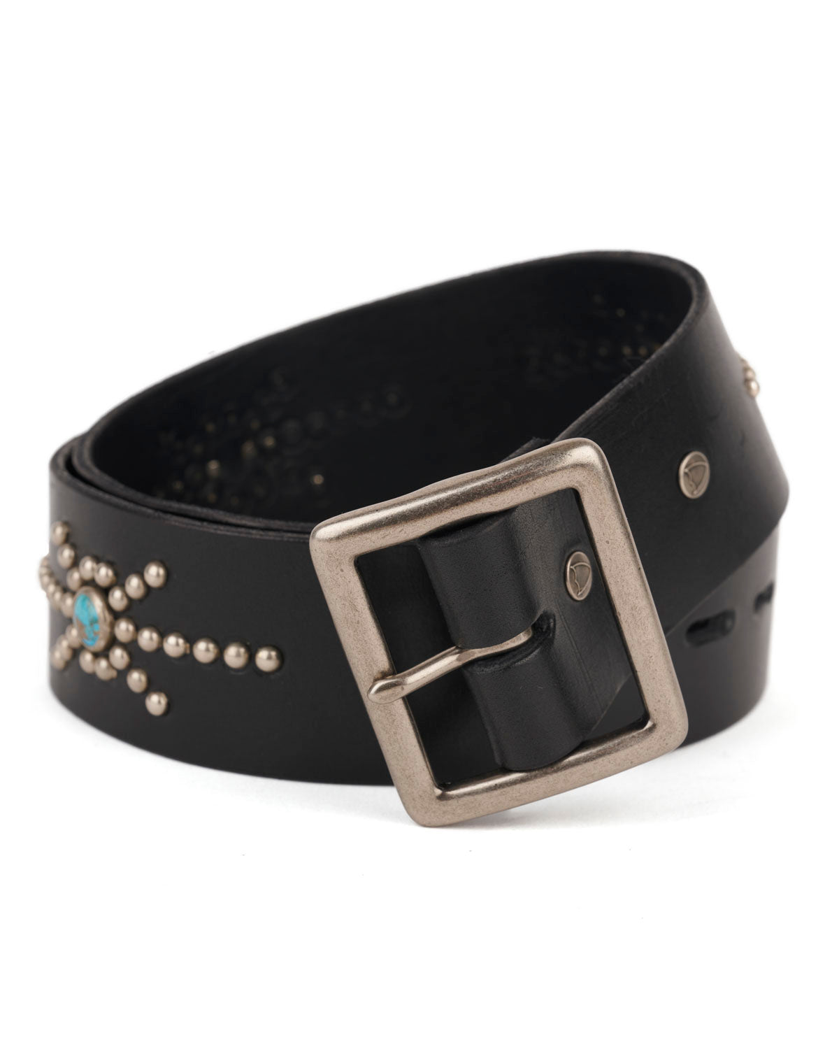 Brain Dead x Hollywood Trading Co Turquoise Studded Standard Belt - Bl