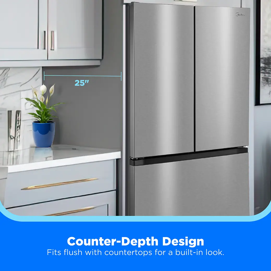 Midea 23 cu. ft. Garage Ready French Door Refrigerator with