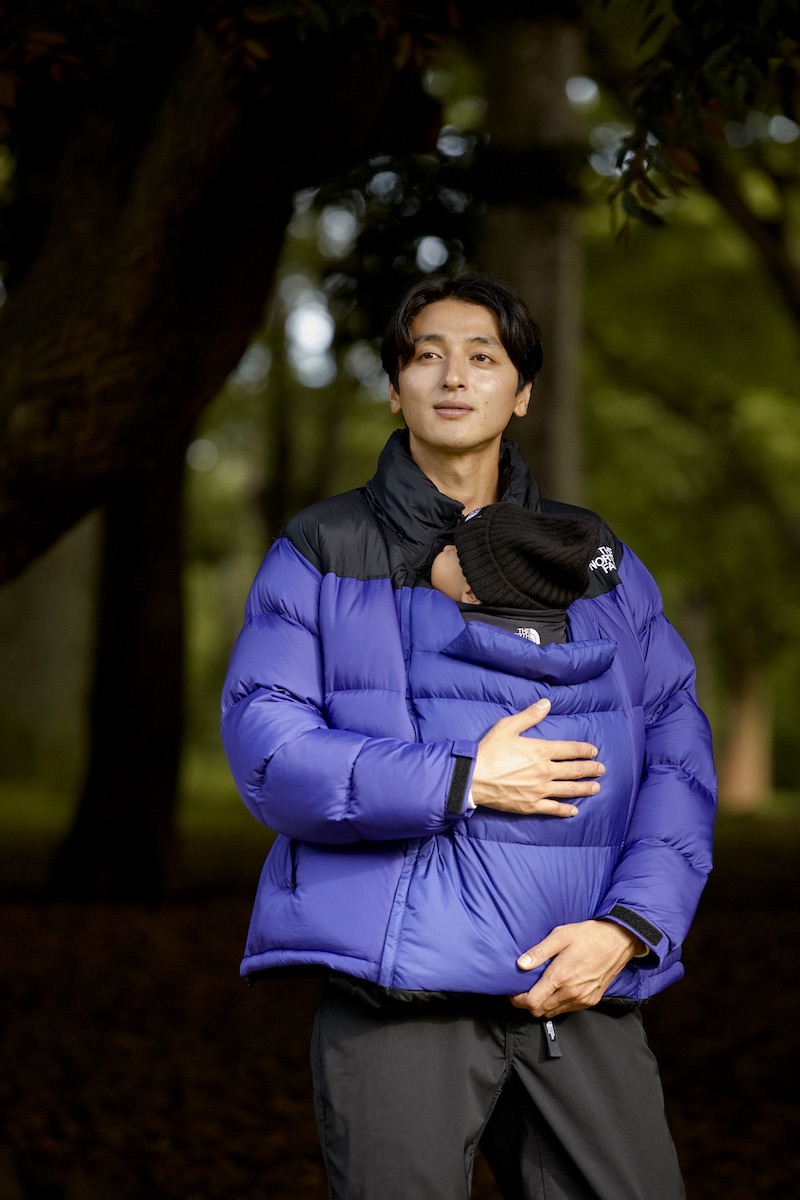 ザ・ノース・フェイスのマタニティーラインが、パパでも着れるように