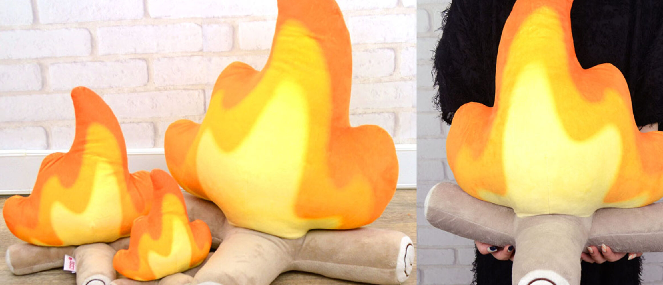 話題の焚き火型ぬいぐるみにインパクト絶大なビッグサイズ登場