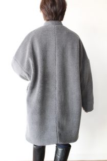 ディニテコリエ(Dignite Collier）ボアビックコート／チャコール