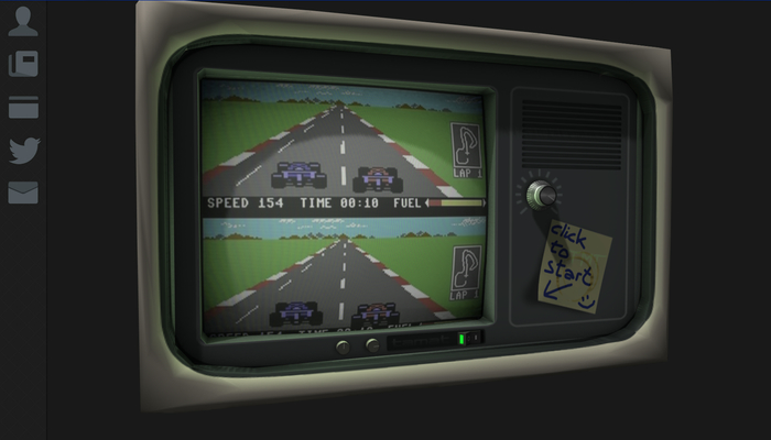 凄まじい完成度のブラウン管モニターとレトロなゲーム画面が味わい深い