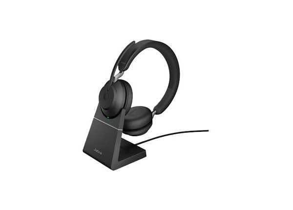 Jabra Evolve2 65 UC Stereo - headset - USB-C - with charging stand