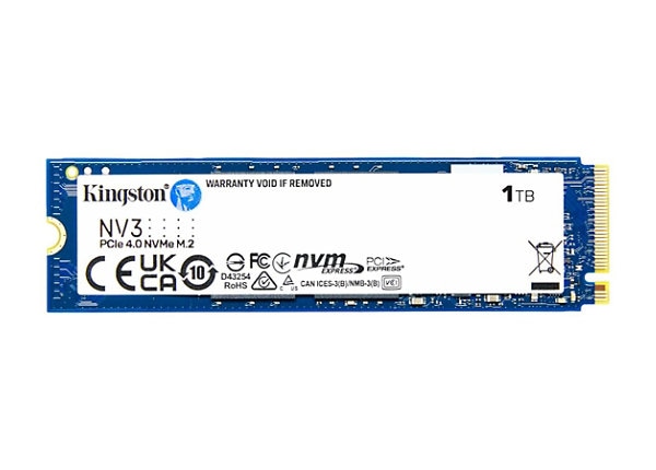Kingston NV3 - SSD - 1 TB - PCIe 4.0 x4 (NVMe) - SNV3S/1000G