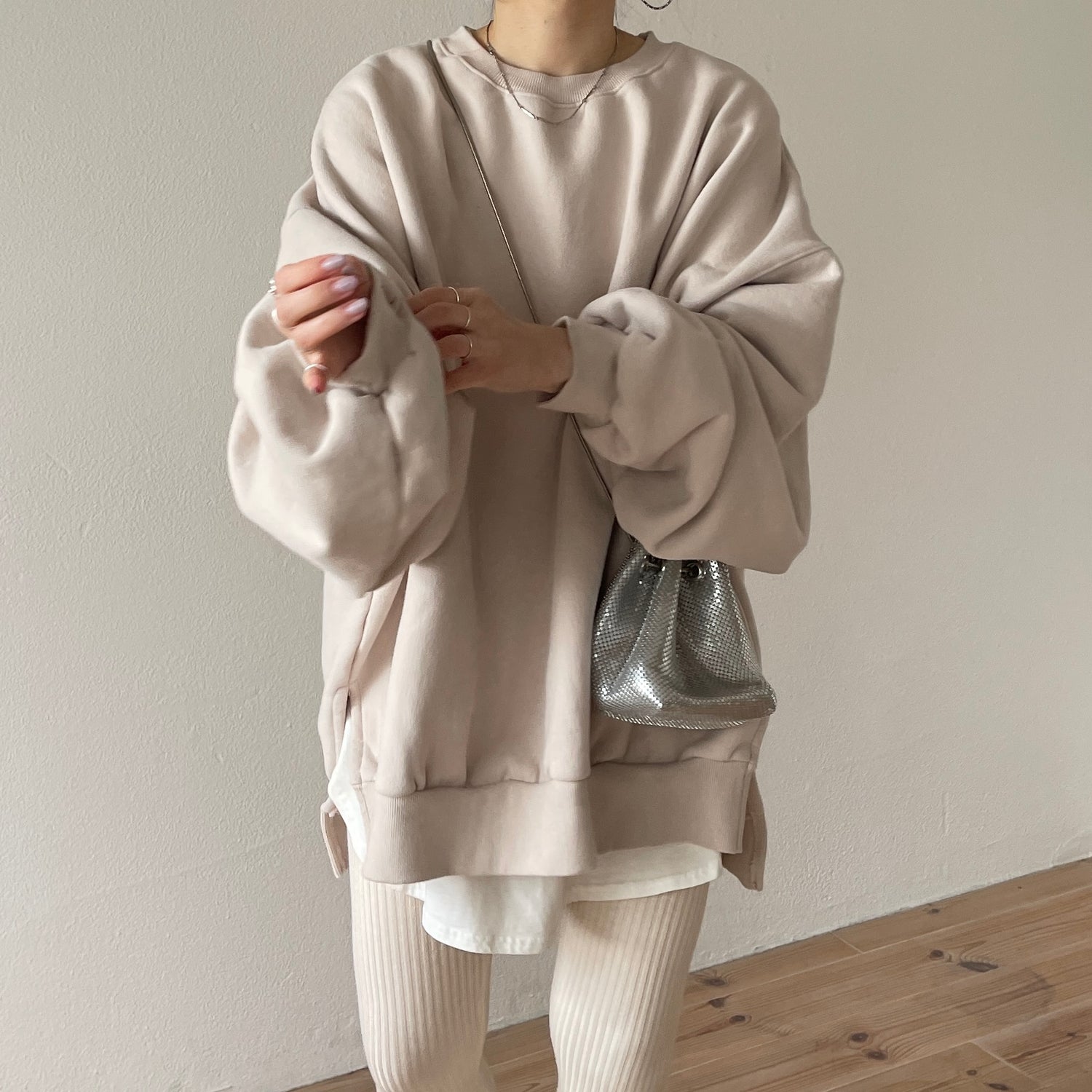 OSUMITSUKI sweat / cream [SHORT or FREE] | wee9s | ウィークス