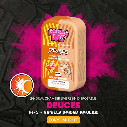 2gram Deuces Hi-C and Vanilla Crème Brûlée Live Resin Vape | OK