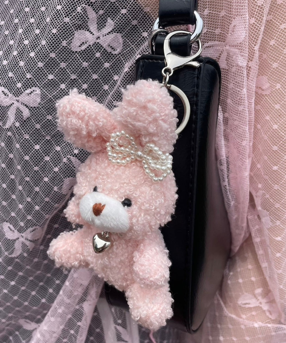 もこもこファンシーうさぎぬいぐるみキーホルダー｜WEGO（ウィゴー