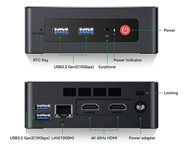 TRIGKEY G4 ミニPC、Alder Lake-N N100 / メモリ 16GB / PCIe SSD