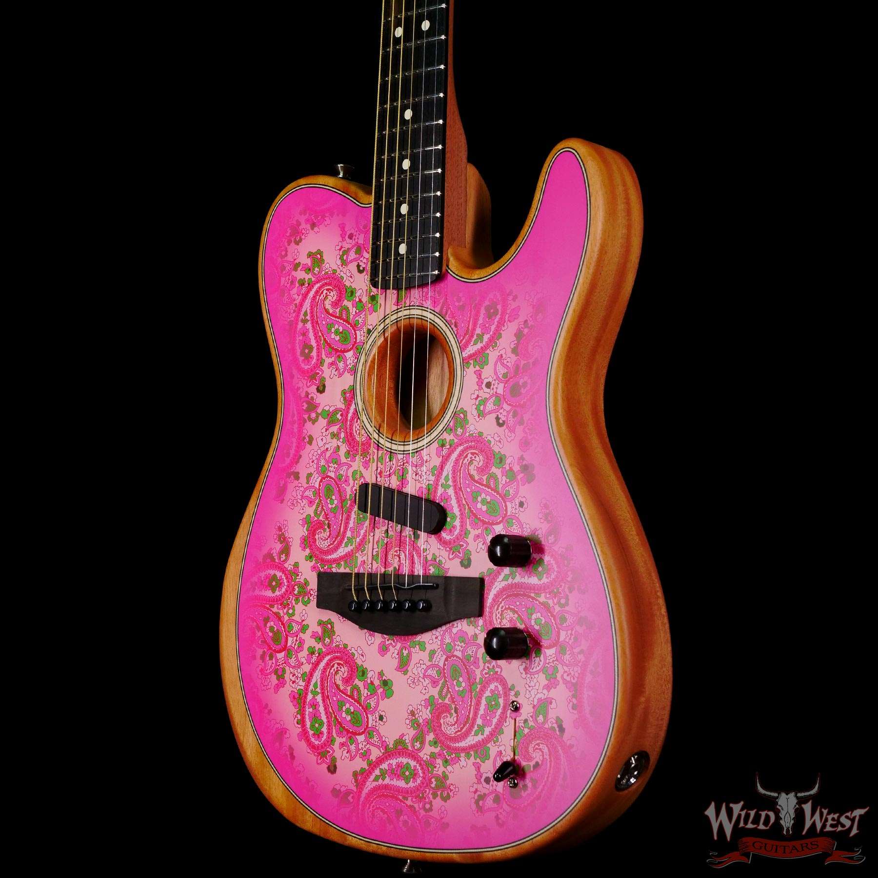 Fender American Acoustasonic Telecaster Ebony Fingerboard Pink