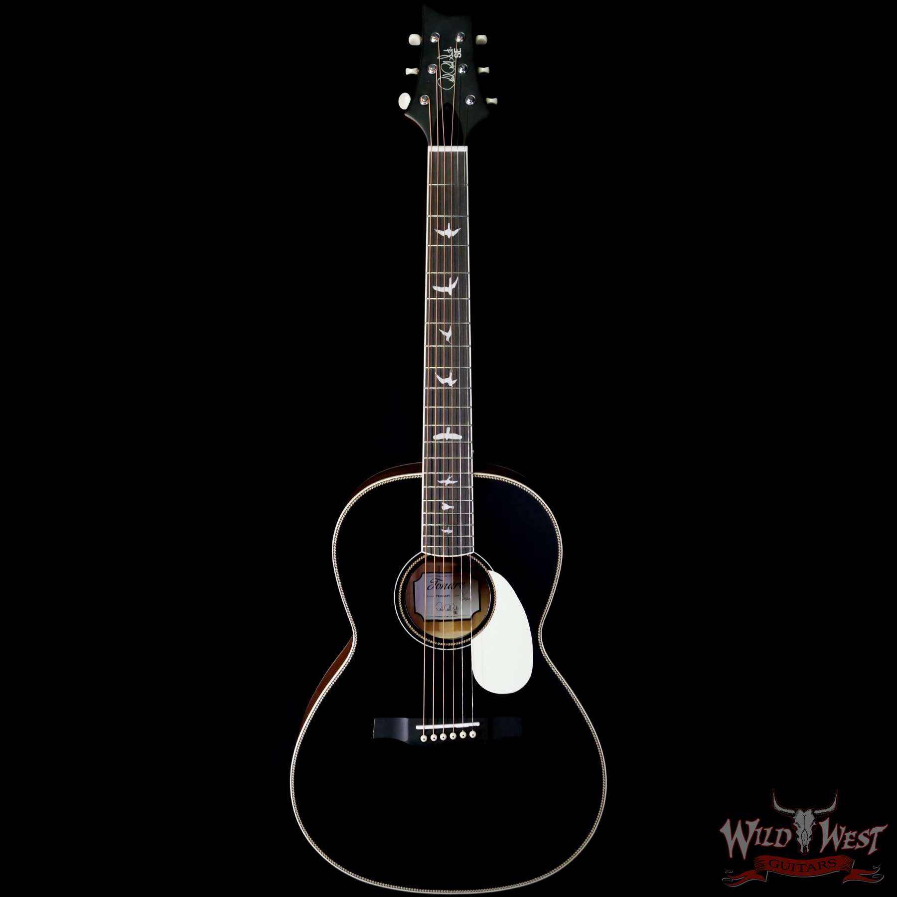 Paul Reed Smith PRS SE P20 Parlor Sized Acoustic Guitar Black Top