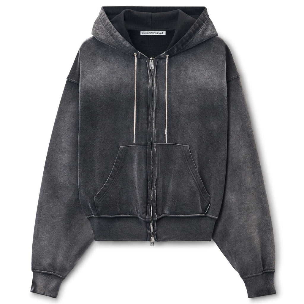 クリスタル ホットフィックス ドローコード クロップド ジップアップ