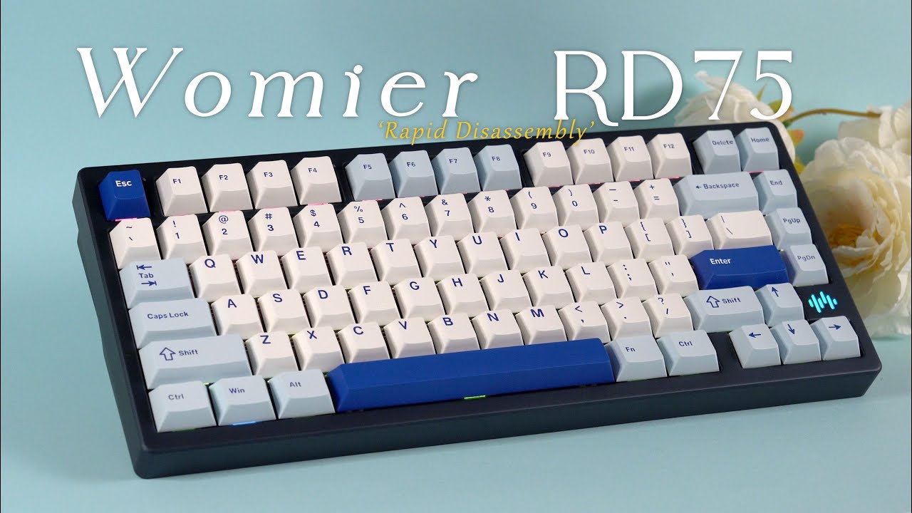 Womier RD75 Pro 75% Wireless Mechanical Aluminum Keyboard, QMK/VIA