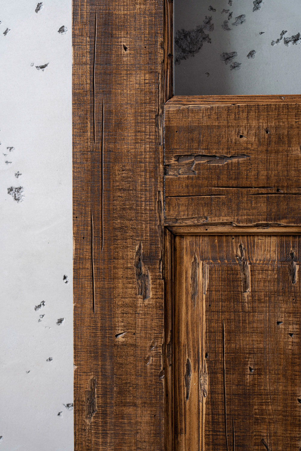 木製ドア WOOD DEPOT / サイズオーダー木製玄関ドア アイアン格子 ID-1066