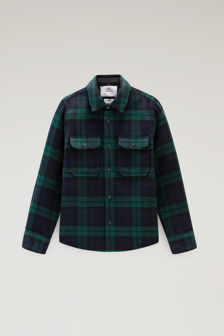 Men's Alaskan Check Overshirt in Bonded Wool Blend brown | Woolrich US