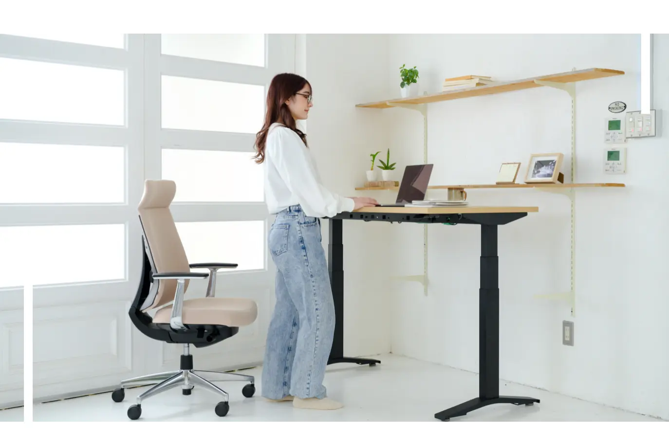 電動昇降デスク STANDSIT-W（スタンジットダブル）