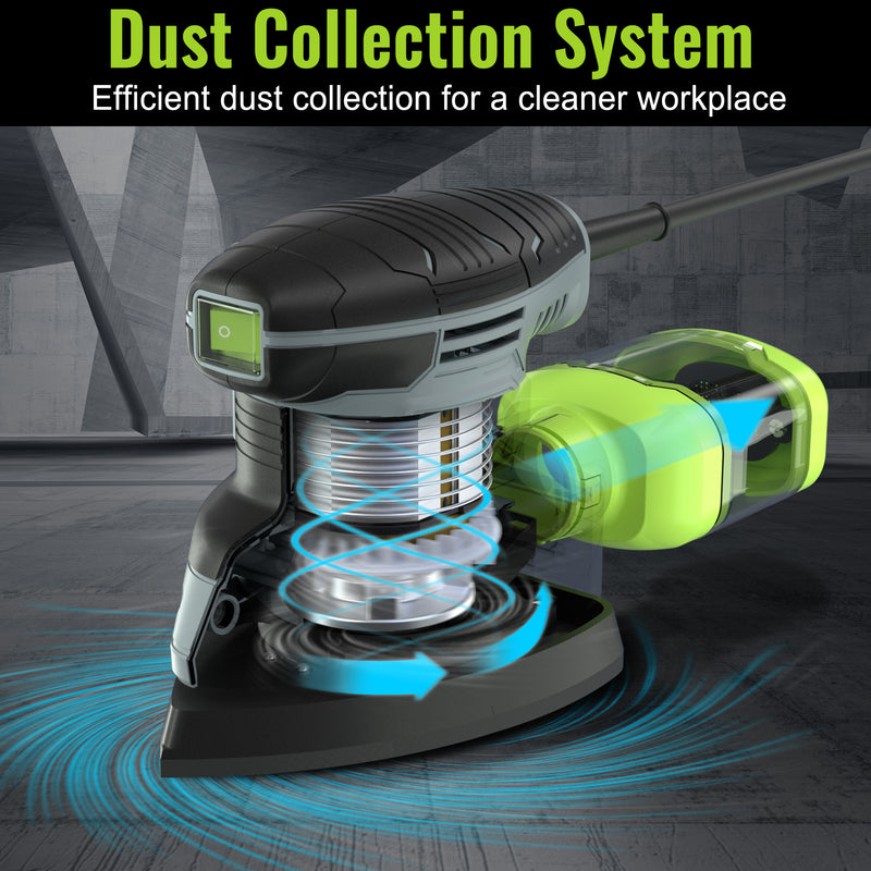 WORKPRO 1.6 Amp Detail Sander, 13000 OPM Compact Electric Sander with