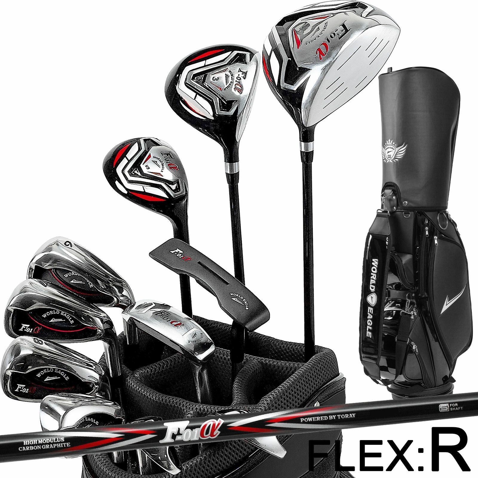 ワールドイーグル F-01 クロス メンズ 14点（11本）クラブセット