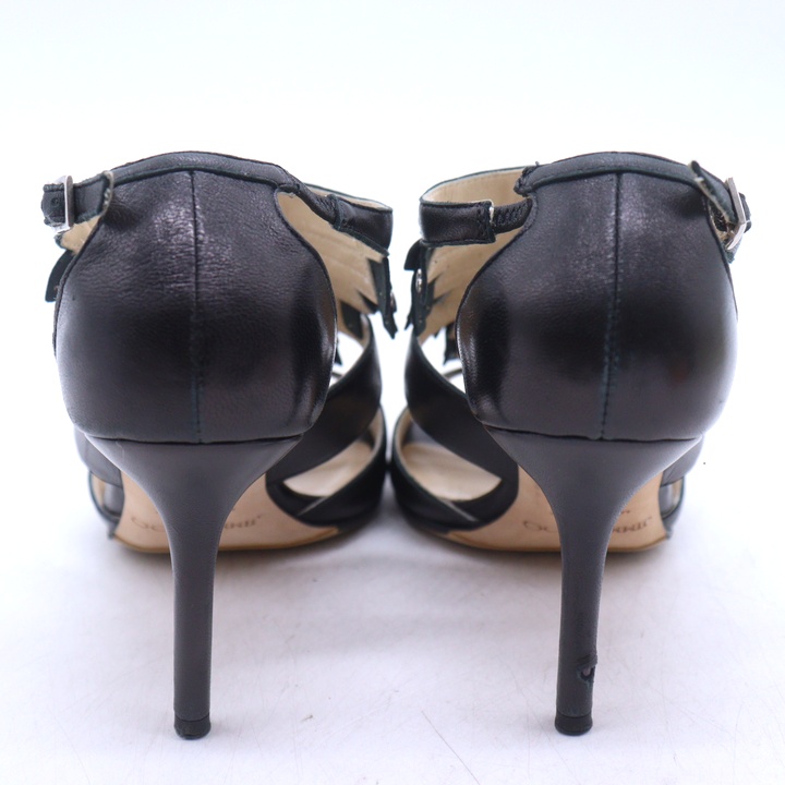 ジミーチュウ パンプス オープントゥ ストラップ スタッズ シューズ