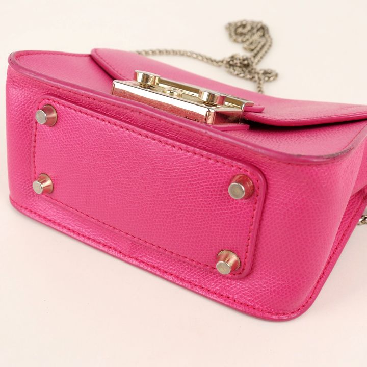 フルラ ショルダーバッグ 本革レザー チェーン 小さめ 斜め掛け