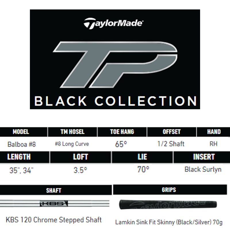 TaylorMade TP Black Balboa 8 Putter - Worldwide Golf Shops