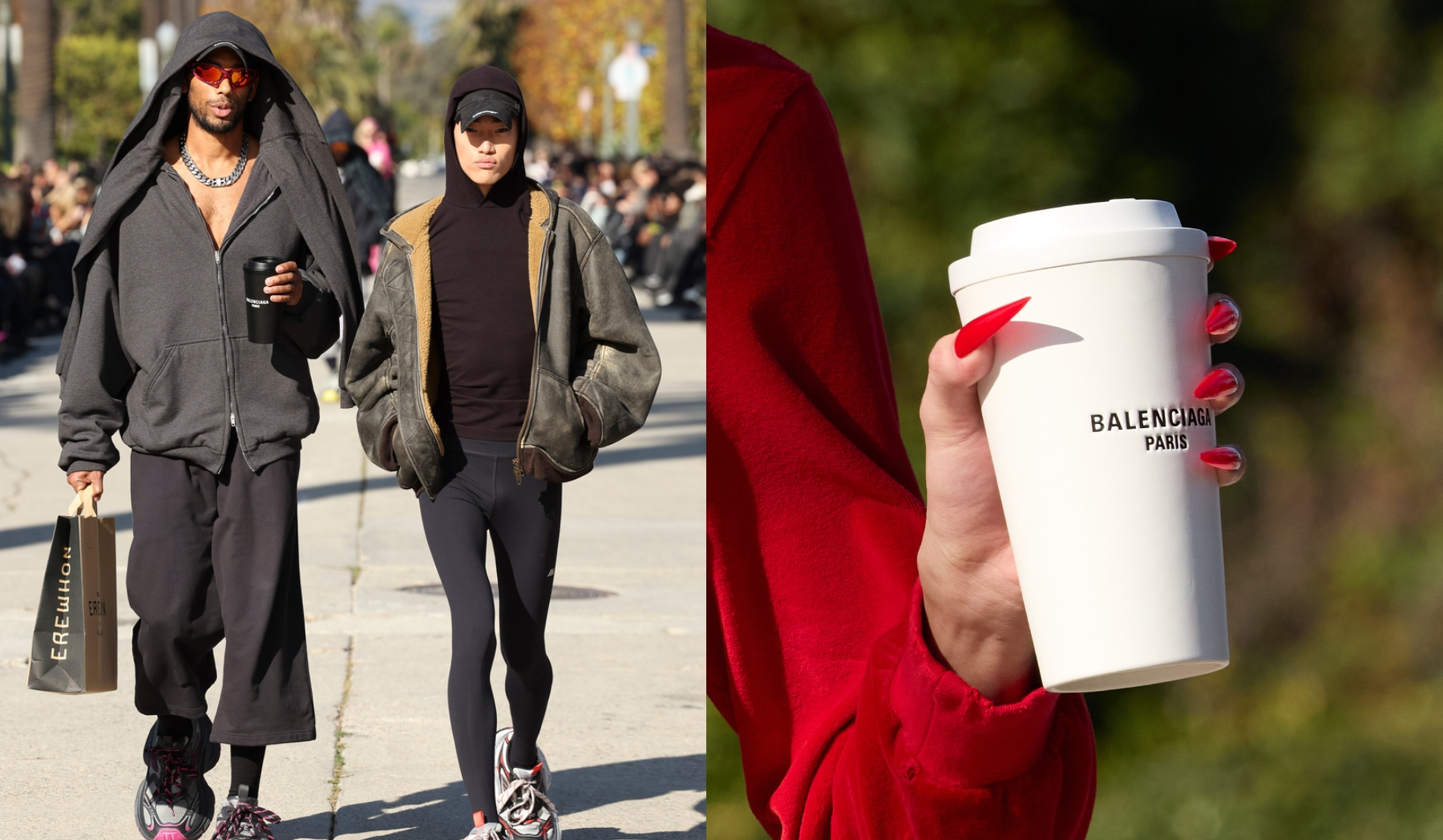 Balenciaga's New Accessories? Erewhon Grocery Bags & Coffee Cups
