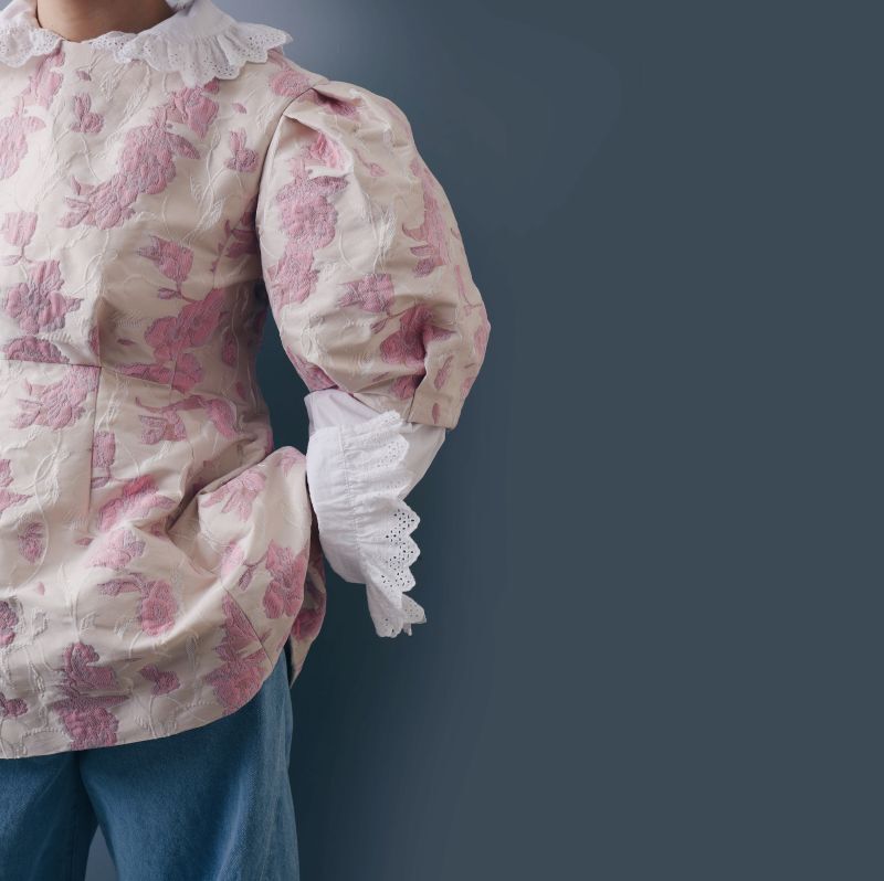 leur logette ルールロジェット Flower jacquard top