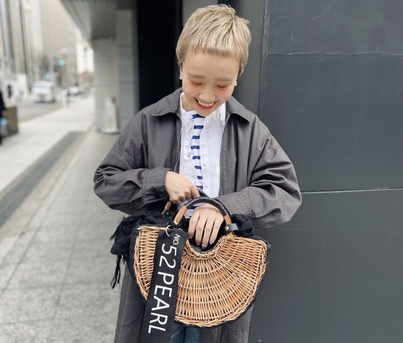 ebagos エバゴス キャンバス・扇トート