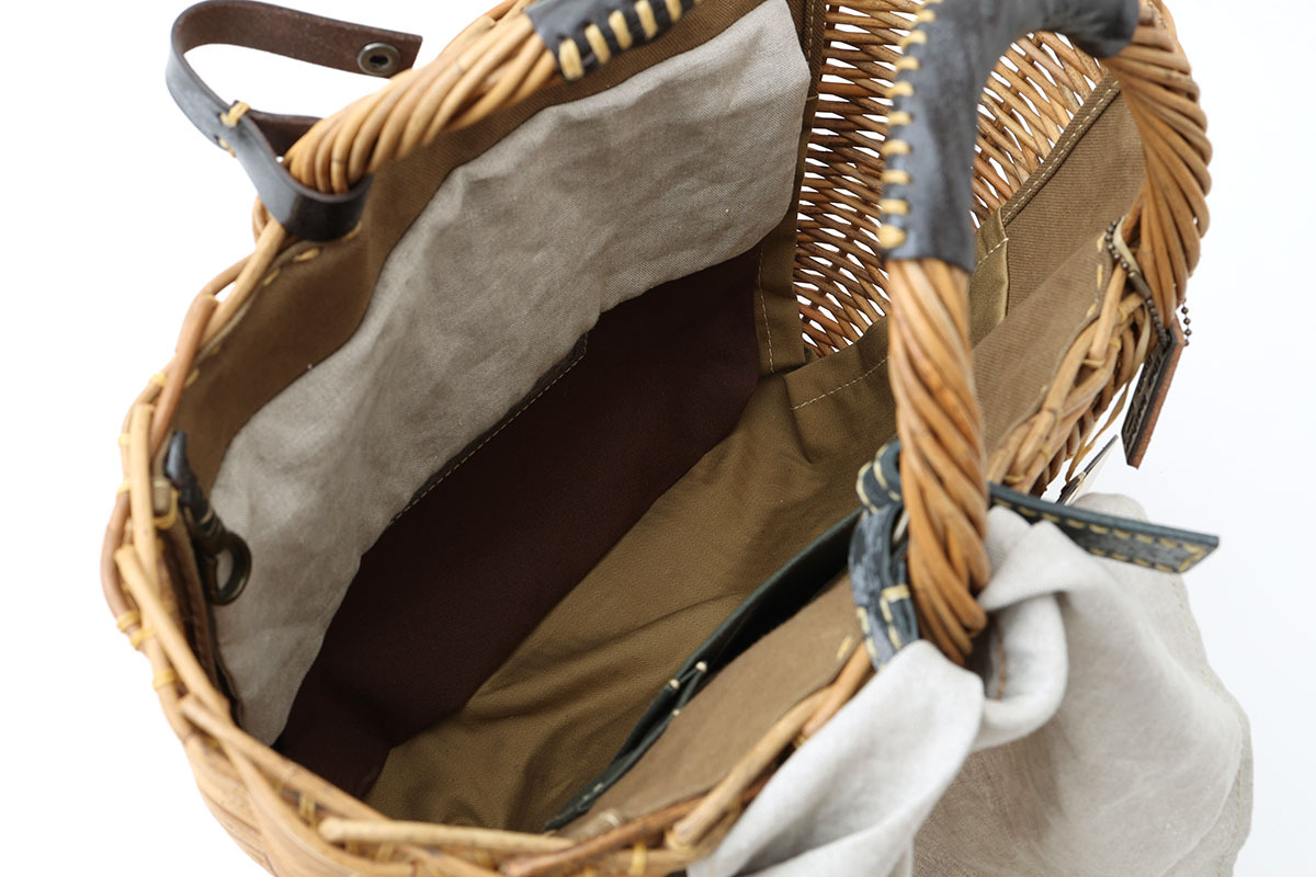 ebagos エバゴス ブライドル トート型かごバッグ