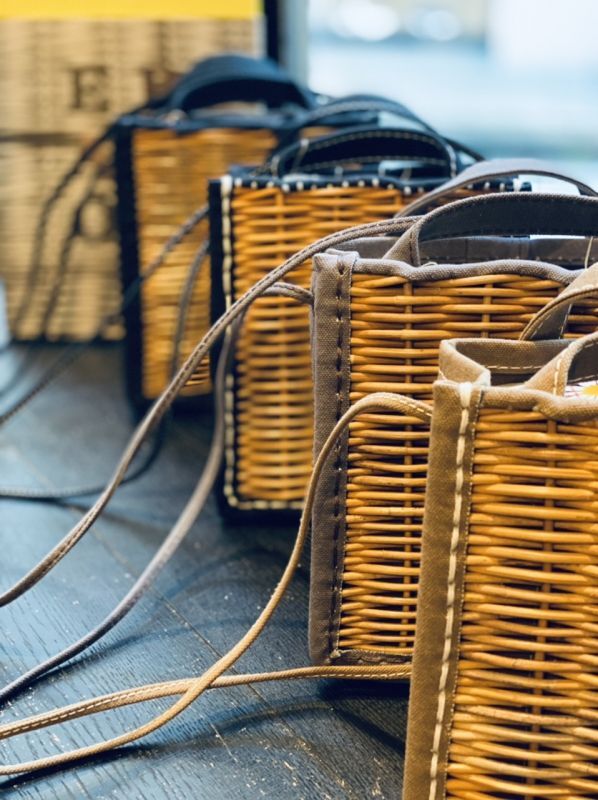 ebagos エバゴス キャンバス・カゴ袋ショルダー