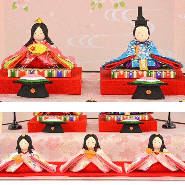 ひな人形 雛段飾り 五人飾り京雛 桃の節句 ほほえみ桜雛 | 西松屋