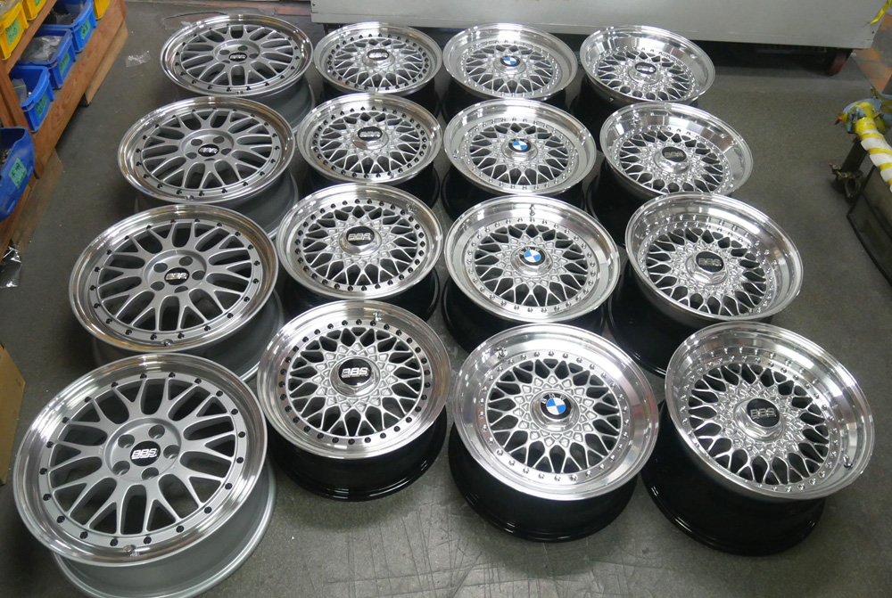 本国ドイツ製BBS－RS16インチ/リム交換バレル研磨フルパウダーコート