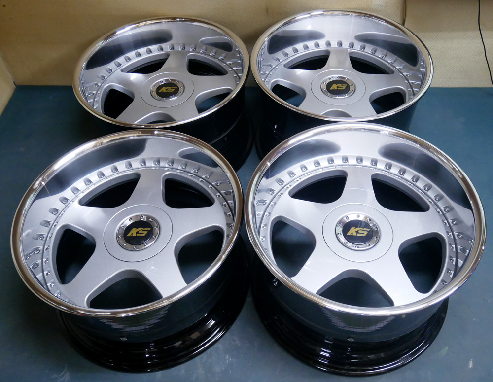 SSRケーニッヒ18インチ曲りガリ傷修理からフルパウダーコート