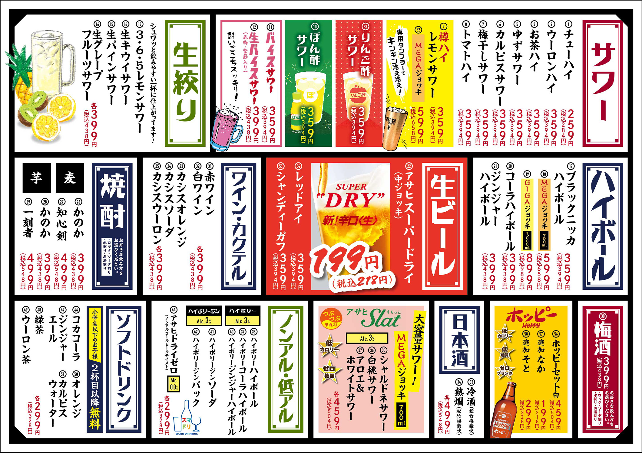 メニュー - 大衆酒場 3・6・5（さんろくご）酒場