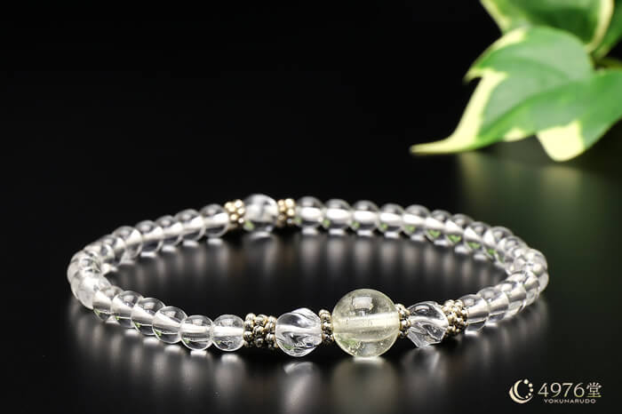 リビアングラス・トルネード水晶 ブレスレット ｜ 天然石通販の4976堂