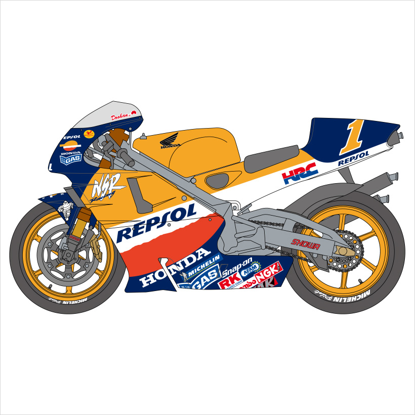 SHUNKO 1/12 レプソル ホンダ NSR500 1999 デカール タミヤ対応