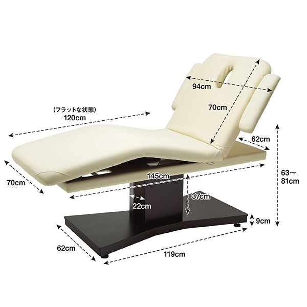 FV-711 ジラフィー 電動エステベッド (アイボリー) | 株式会社