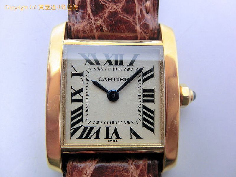 カルティエ Cartier/カルティエ 18K/革ベルト 1820 タンクフランセーズ