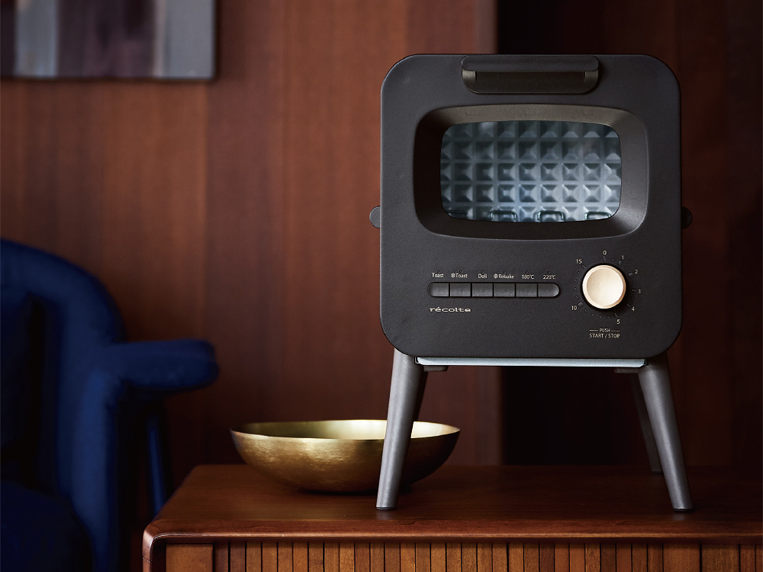 レコルト スライドラックトースター RSR-2 ブラック | オーブン