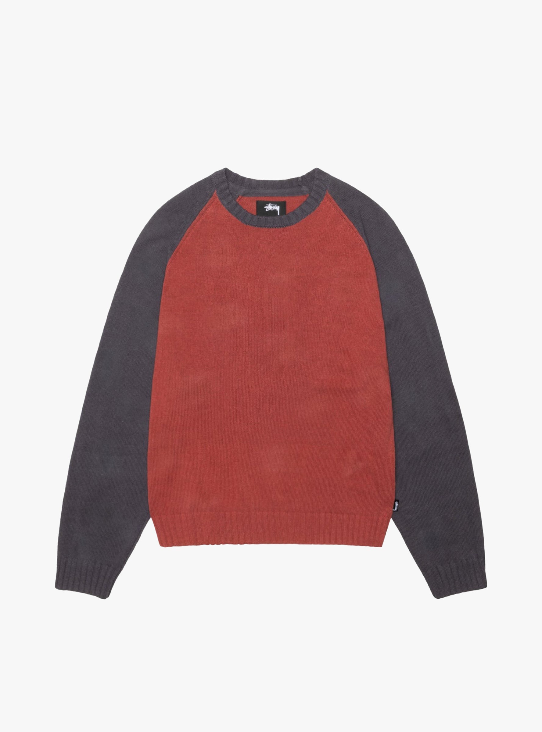 Colorblocked Raglan Crew Brick by Stüssy | Couverture & The Garbstore