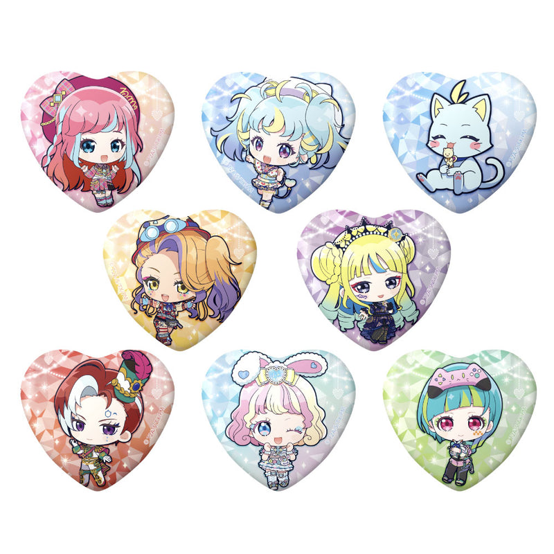 ワッチャプリマジ！ トレーディングキラキラハート缶バッジ（単品