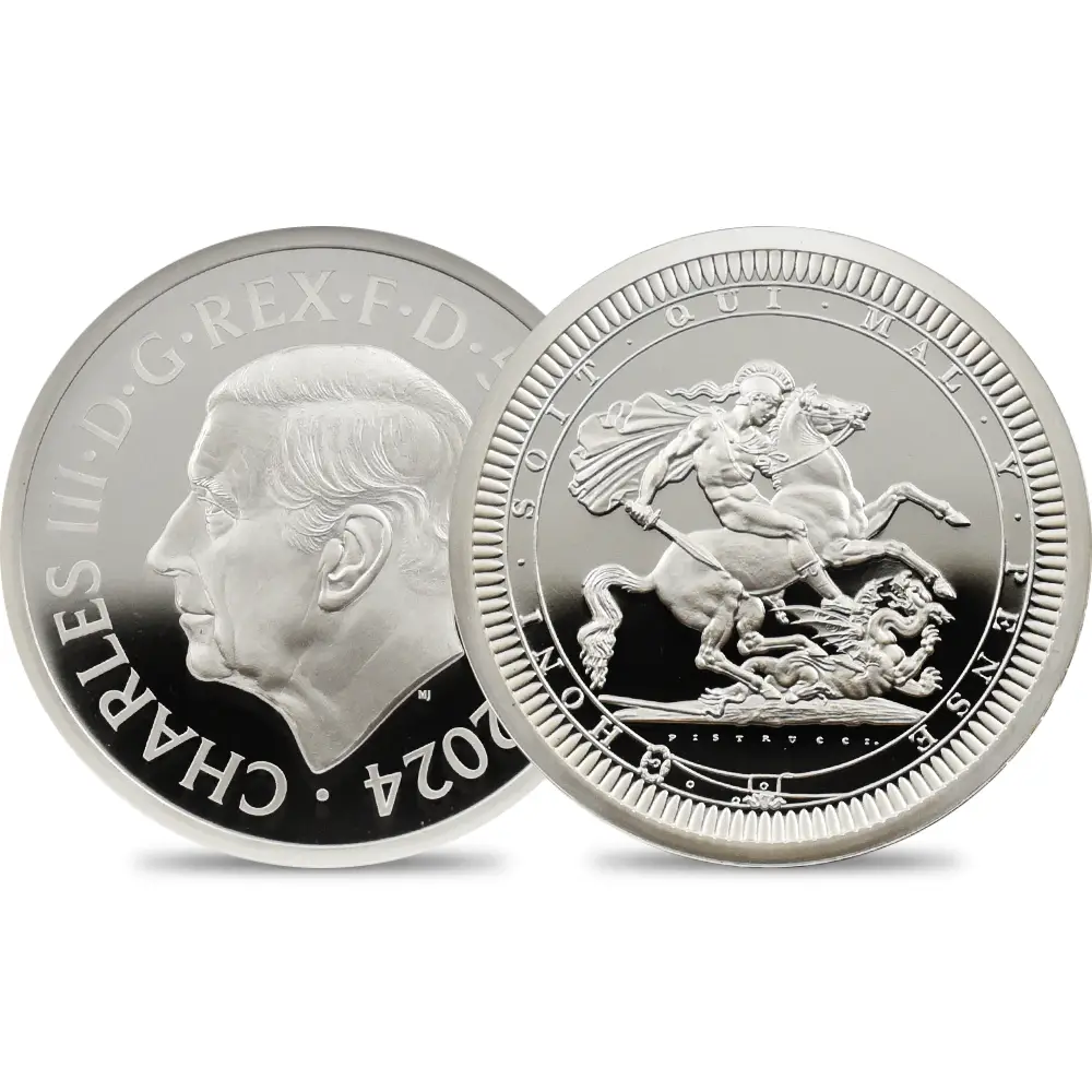 2024 チャールズ3世 ピストルッチ作聖ジョージ竜退治 5ポンド2オンス