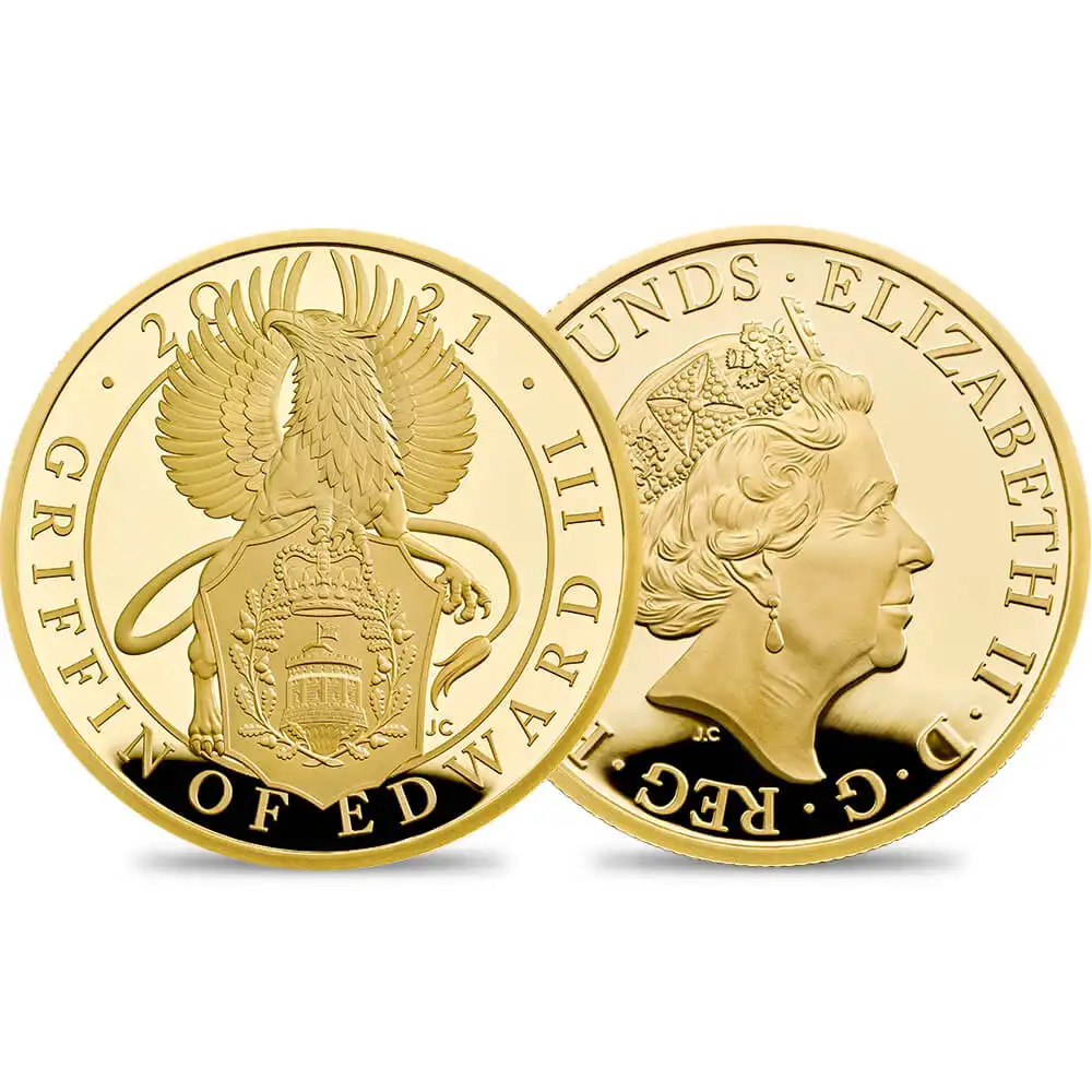 2021 クイーンズビースト エドワード3世のグリフィン 1オンス金貨 箱