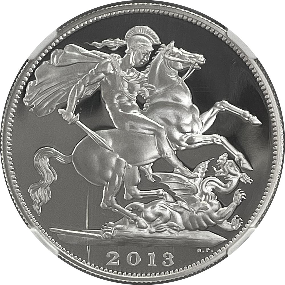 2013 Great Britain St George and the Dragon Silver Proof Coin