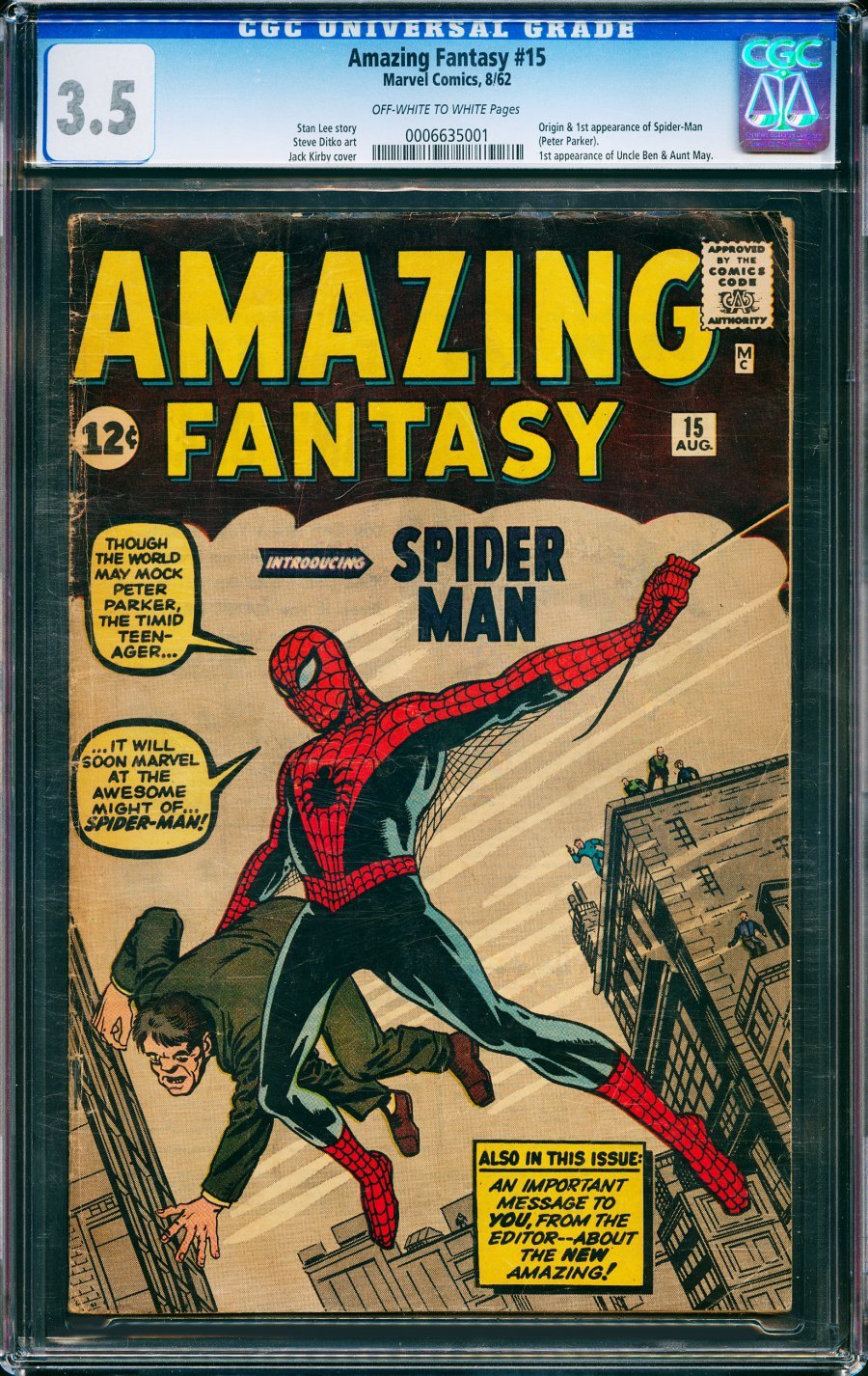 ComicConnect - AMAZING FANTASY #15 - CGC VG-: 3.5