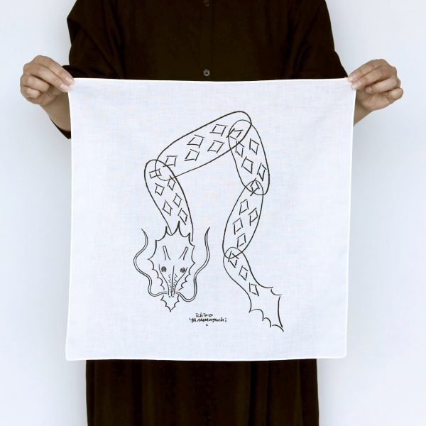 完売しました】画家 山口一郎さんの干支ハンカチ（辰）2024