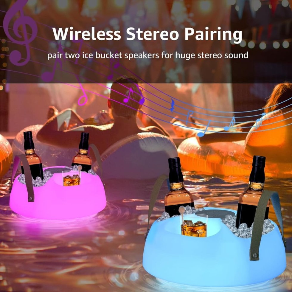 フローティングドリンクホルダー - カップホルダー付きカラーLEDライト