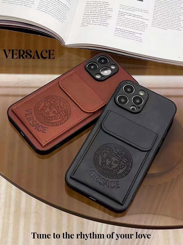 おすすめ ヴェルサーチ iPhone 15携帯ケース versace レザー iPhone 14