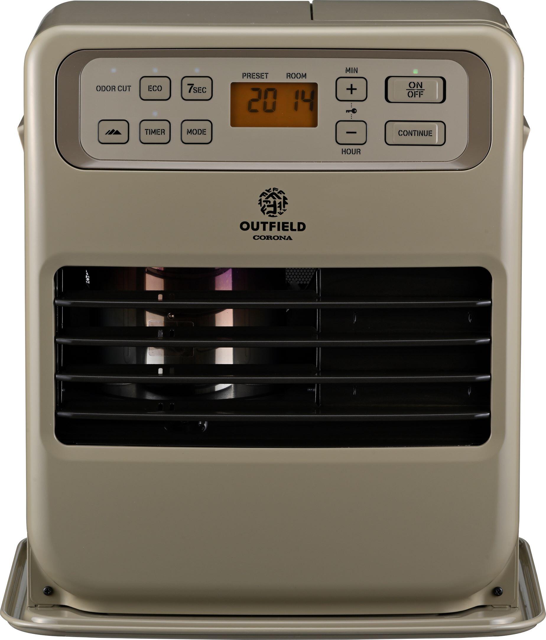 OUTFIELD」ブランドに新モデル ポータブル電源対応石油ファンヒーター