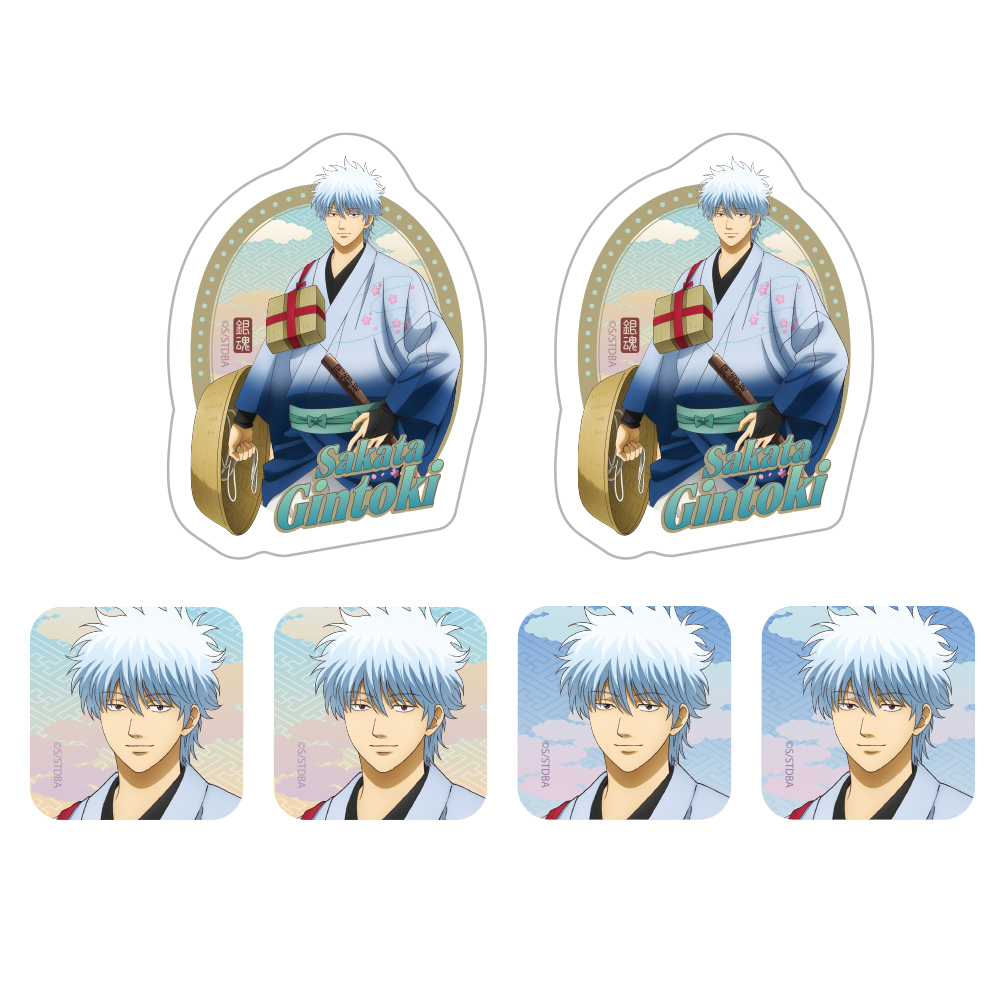 描き下ろし 坂田銀時 ミニステッカーセット 旅装Ver. [銀魂