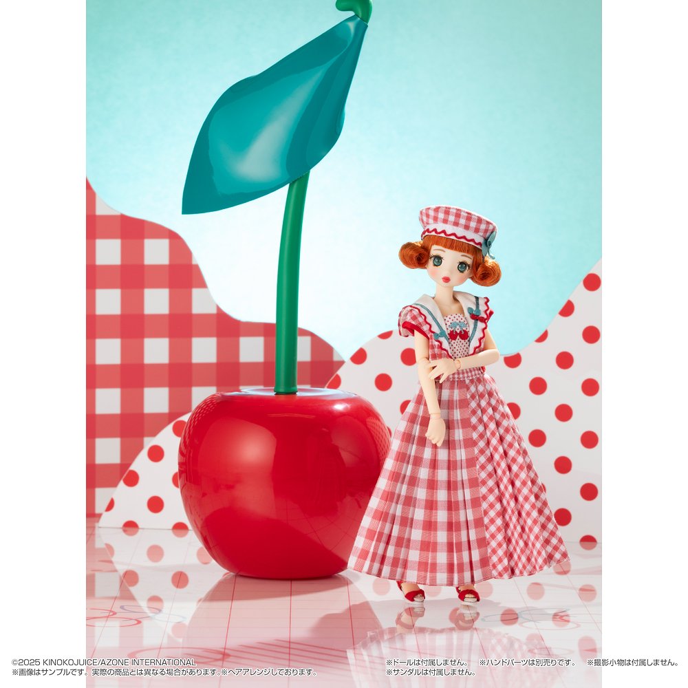1/6サイズドール用】BonBons チェリー＆ギンガムセーラーワンピース